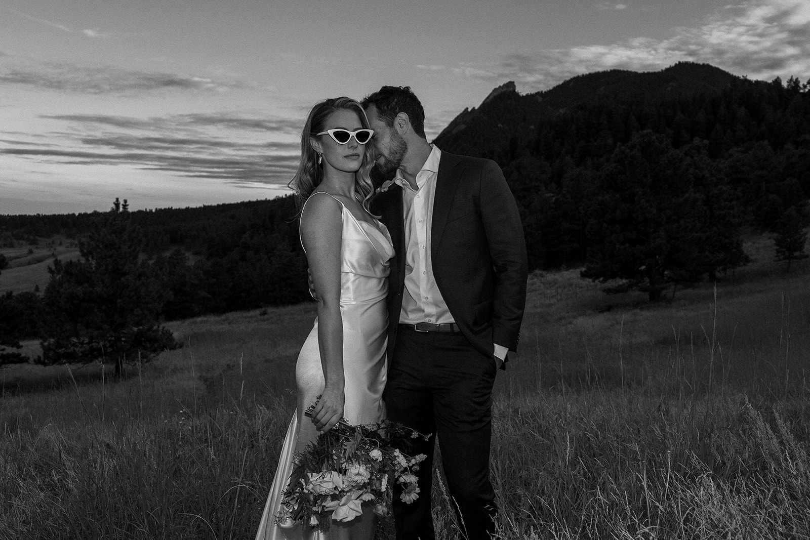 just married couple during wedding photography in boulder colorado
