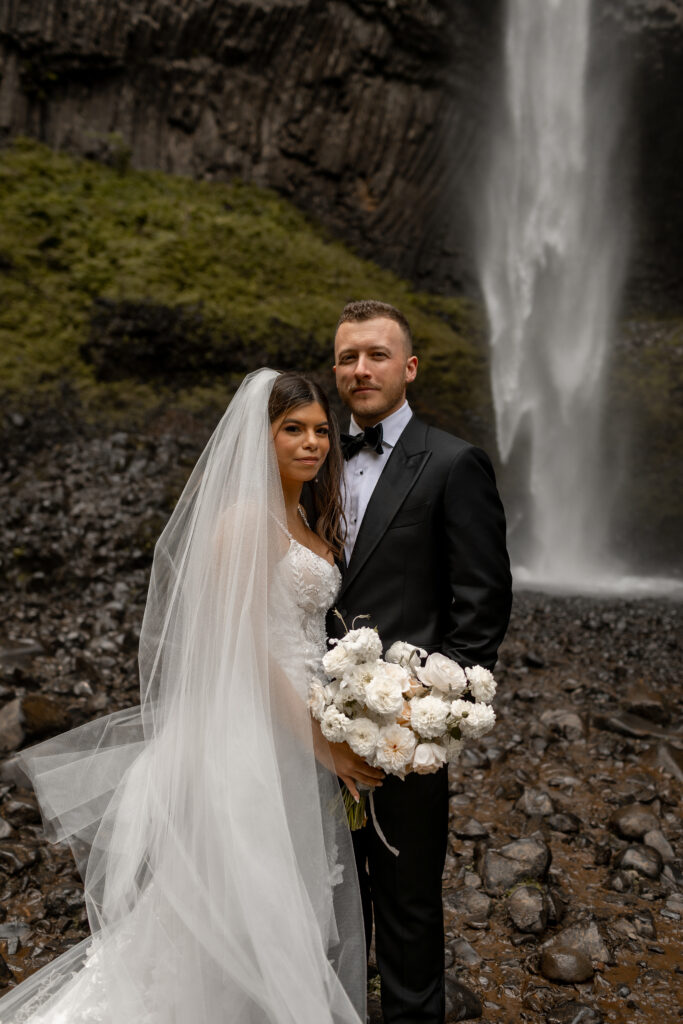 bride and groom portrait photographer in portland oregon