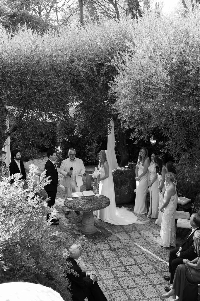 wedding ceremony at le 7 fonti